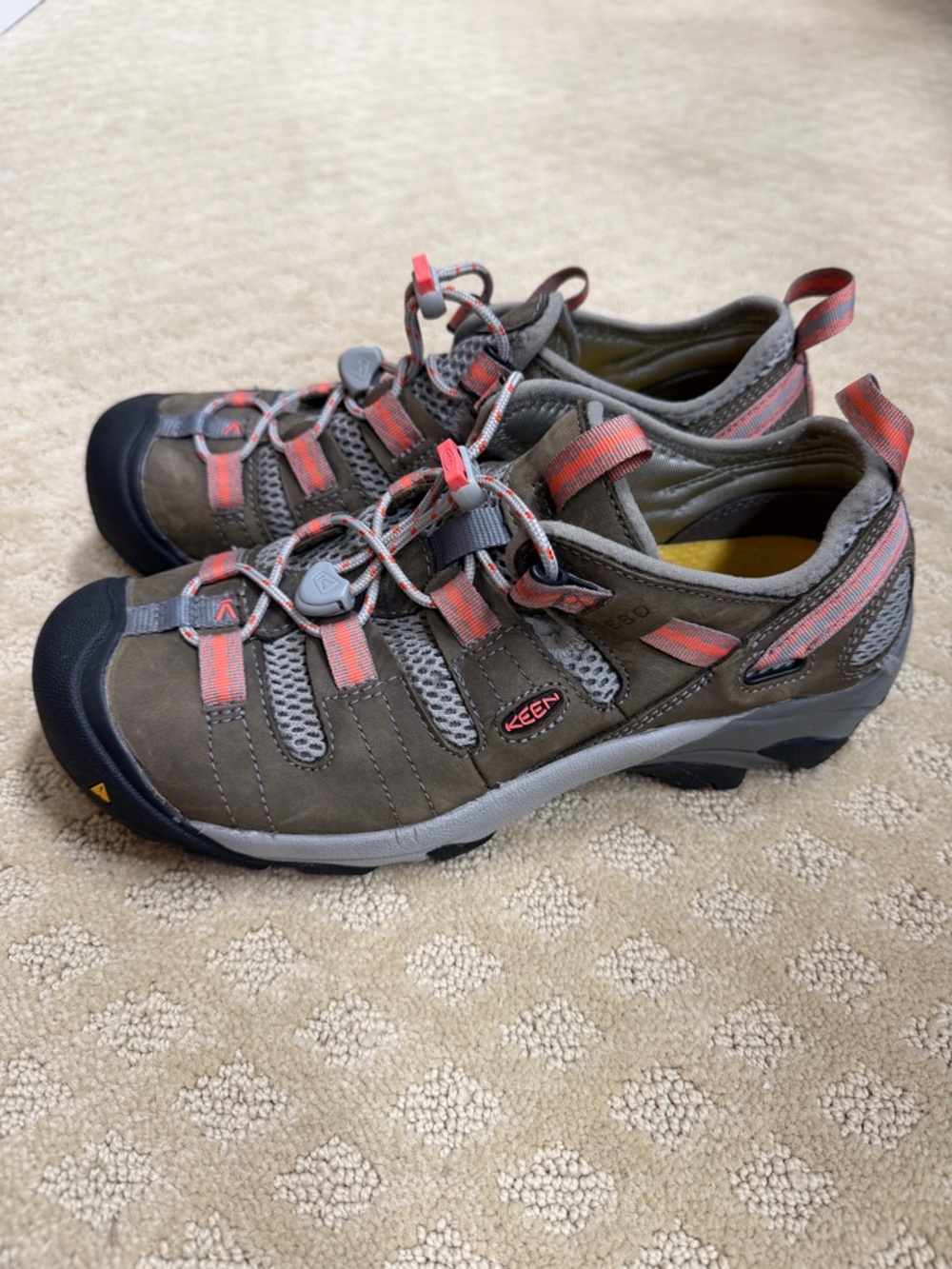 KEEN Olive Green/Tan and Coral Women's Shoes